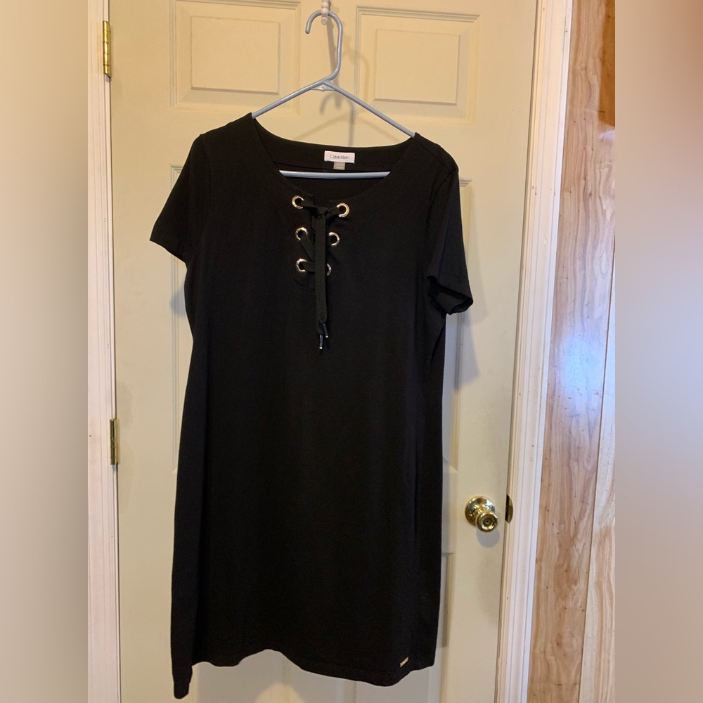 Calvin Klein size XL cotton/spandex dress; ptp 21 1/2”; sh-hem 37”